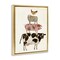 Stupell Industries Barnyard Buds Stacked Animals Framed Floater Canvas Wall Art